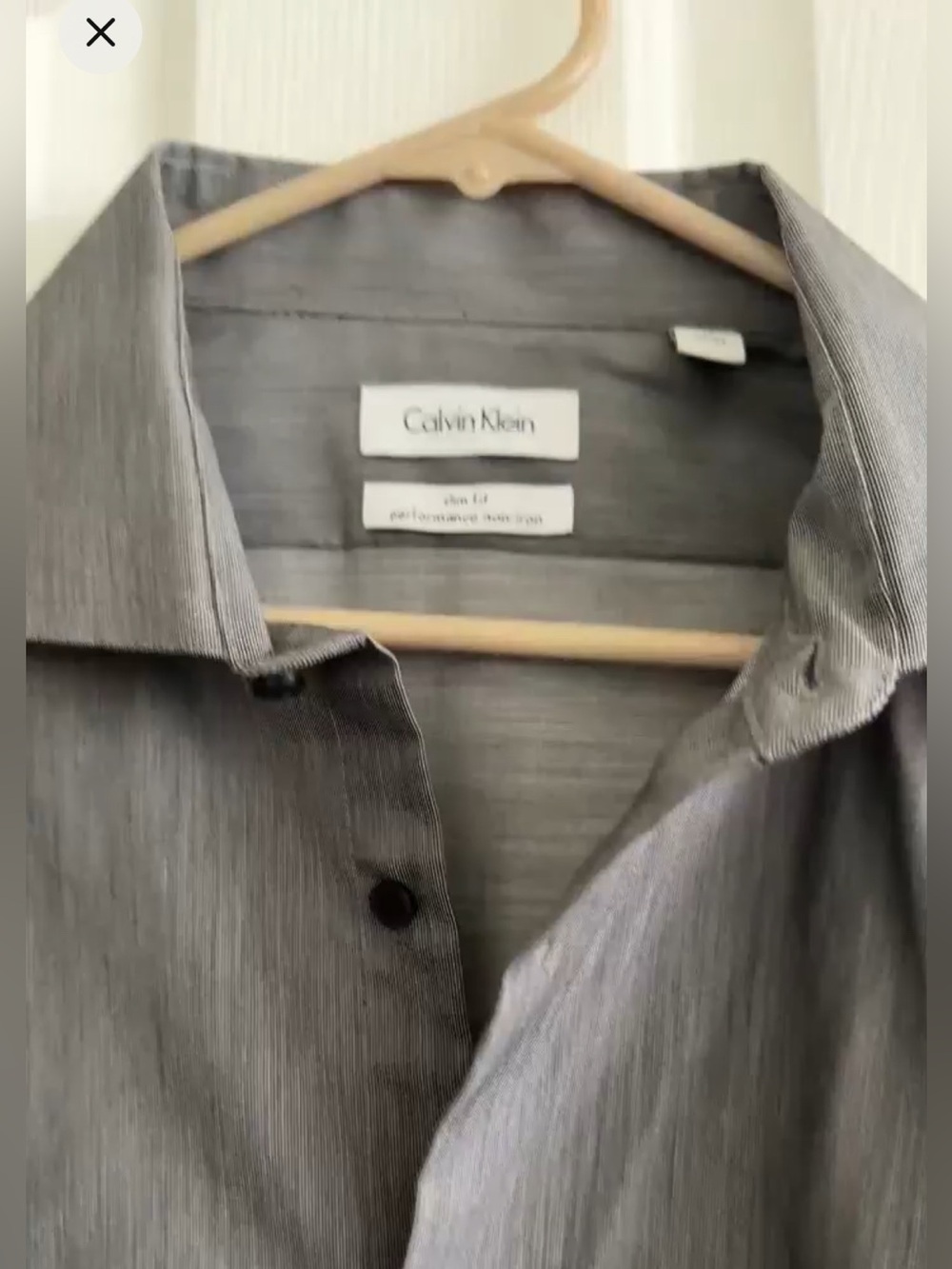 Calvin Klein Gray Micro-Textured Dress Shirt - Picture 5 of 5